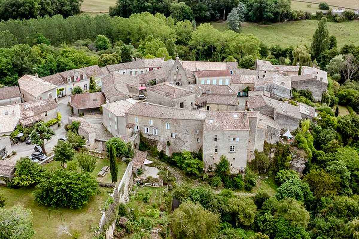 Castelmoron-d'Albret vue aérienne