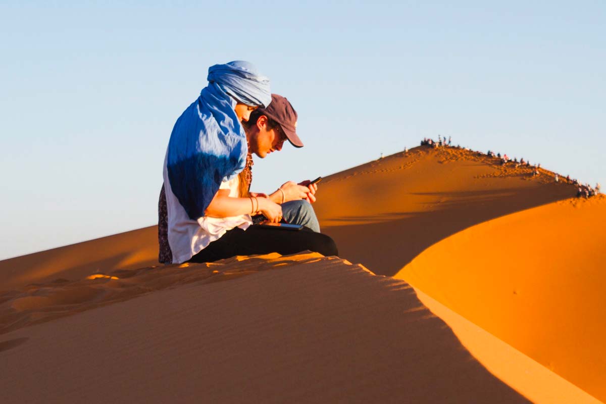 Nuit dans le désert marocain